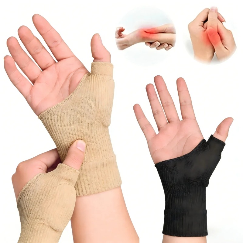 Wrist Rest Gel - زوج من قفازات ضغط المعصم والإبهام
