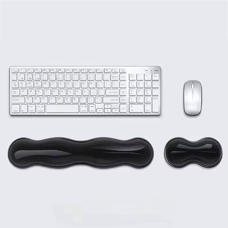 Wrist Rest Gel - لوحة ماوس شفافة ودعامة للمعصم، قاعدة