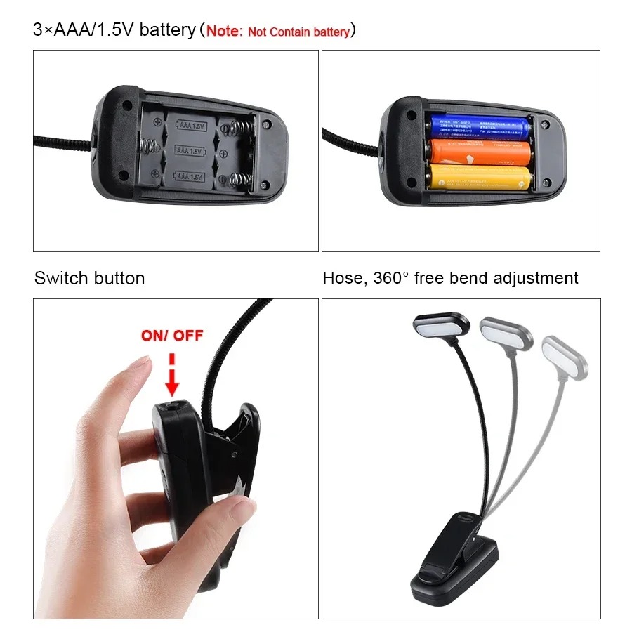 ضوء كتاب LED صغير مع مشبك، يعم - مراجعة Laptop Accessories Light وسعره