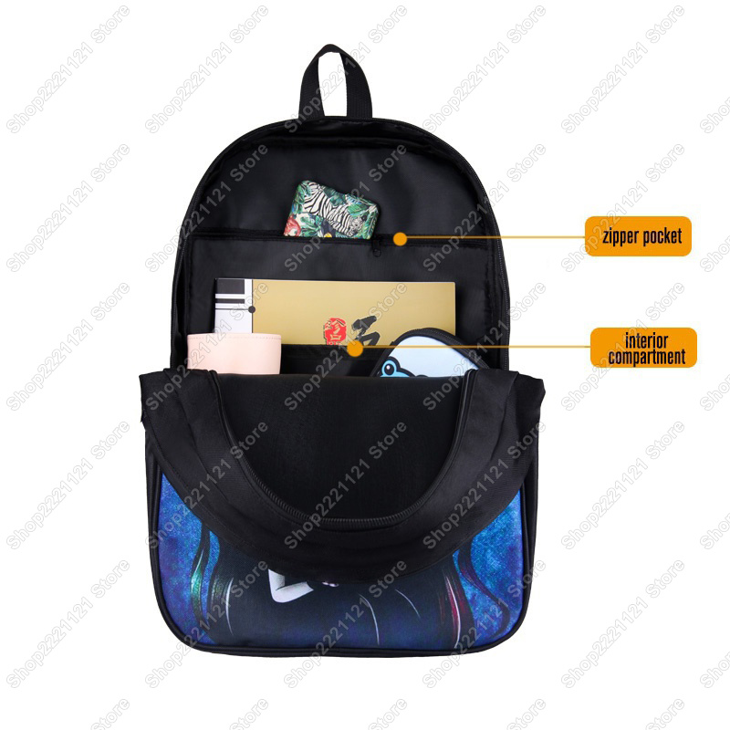 حقيبة ظهر مدرسية مطبوعة برسوما - مراجعة Laptop Accessories Women وسعره
