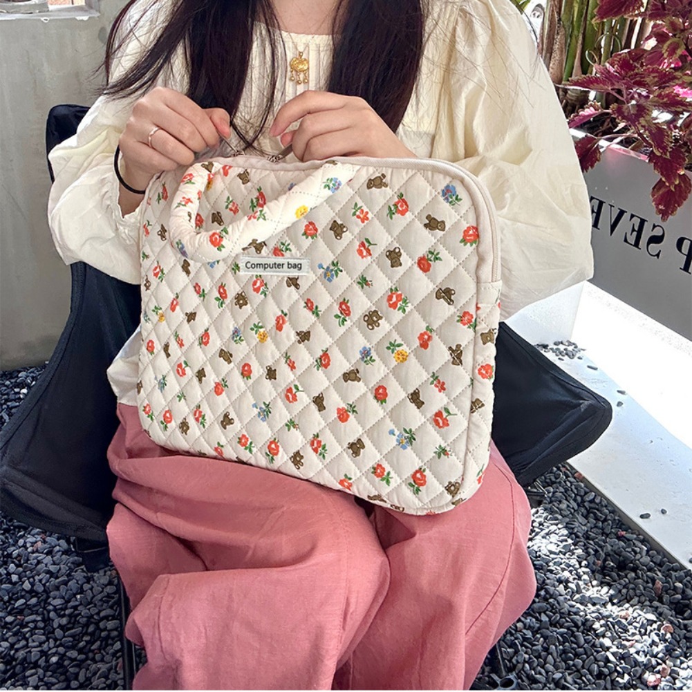 حقيبة لابتوب كورية مزينة بالزه - مراجعة Laptop Accessories Women وسعره