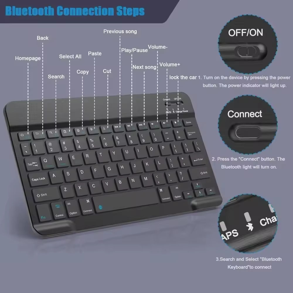 لوحة مفاتيح لاسلكية بلوتوث لله - مراجعة Laptop Accessories Combo وسعره