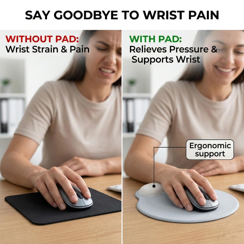 وسادة ماوس سيليكون مع مسند معص - مراجعة Wrist Rest Gel وسعره