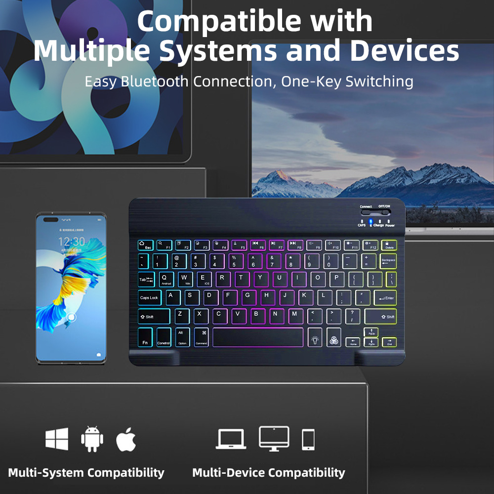 لوحة مفاتيح بلوتوث بإضاءة خلفي - مراجعة Laptop Accessories Combo وسعره