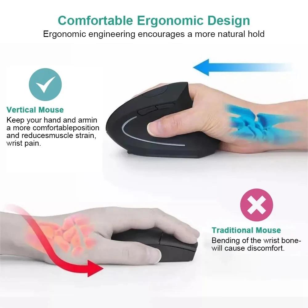 ماوس عمودي بصري صامت مريح للاس - مراجعة Laptop Accessories Kit وسعره