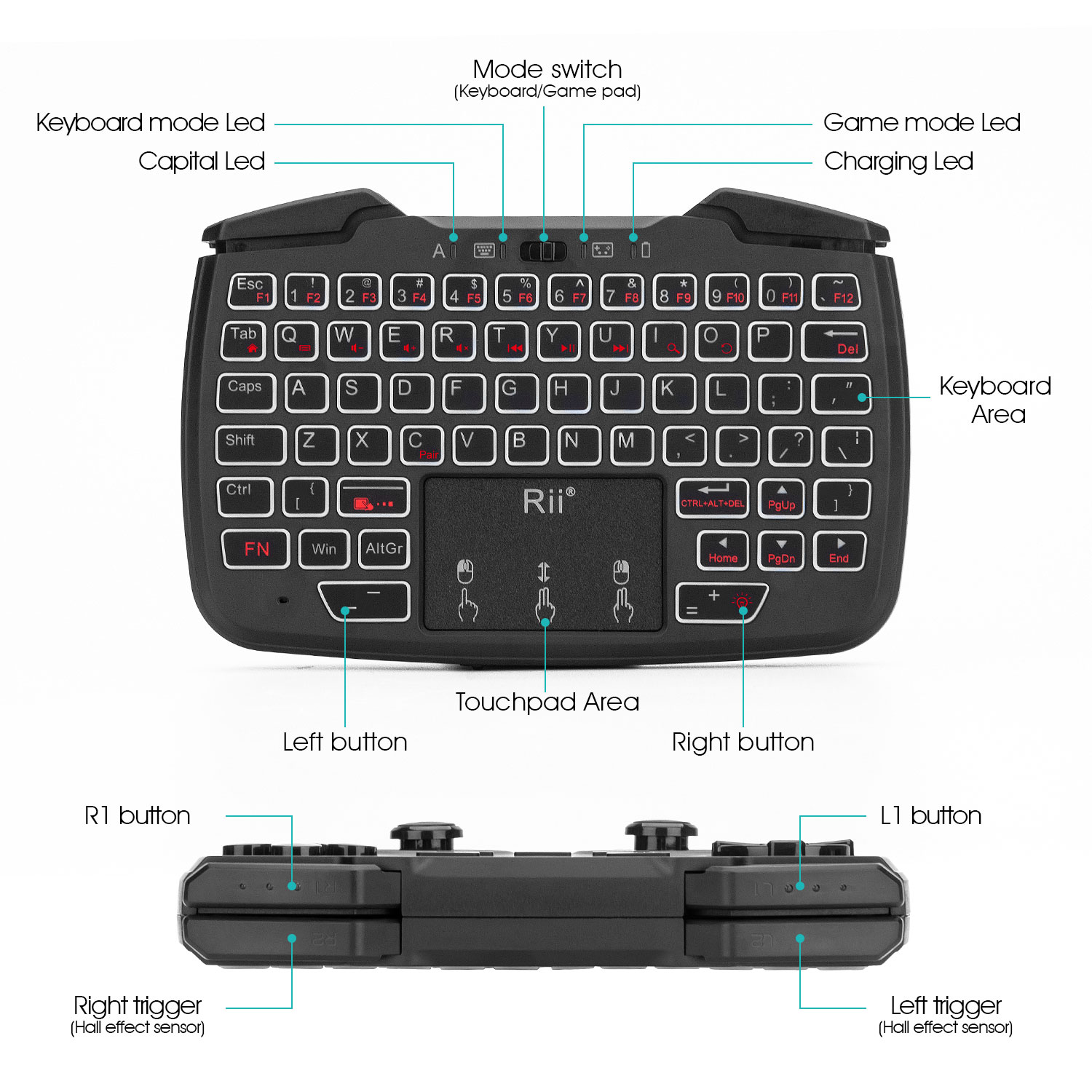 Rii RK707 2.4 جيجا هرتز وحدة ت - مراجعة Laptop Accessories Combo وسعره
