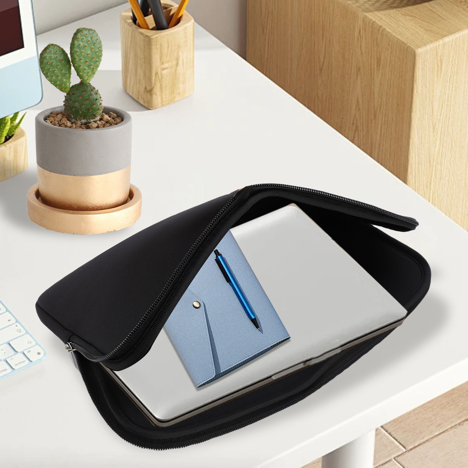 حقيبة كمبيوتر لوحي سوداء مقاوم - مراجعة Laptop Sleeve Neoprene وسعره