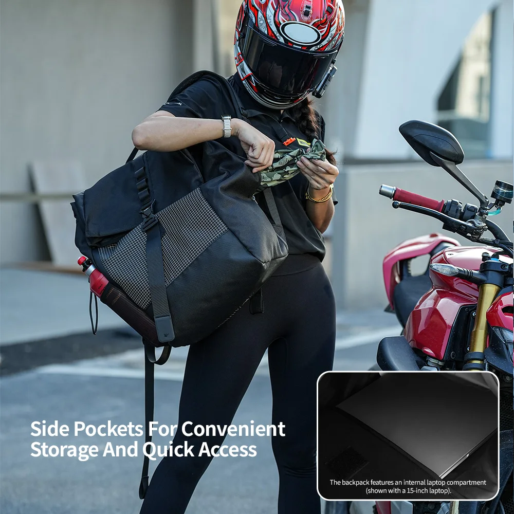 حقيبة ظهر للدراجات النارية من  - مراجعة Laptop Accessories Bag وسعره
