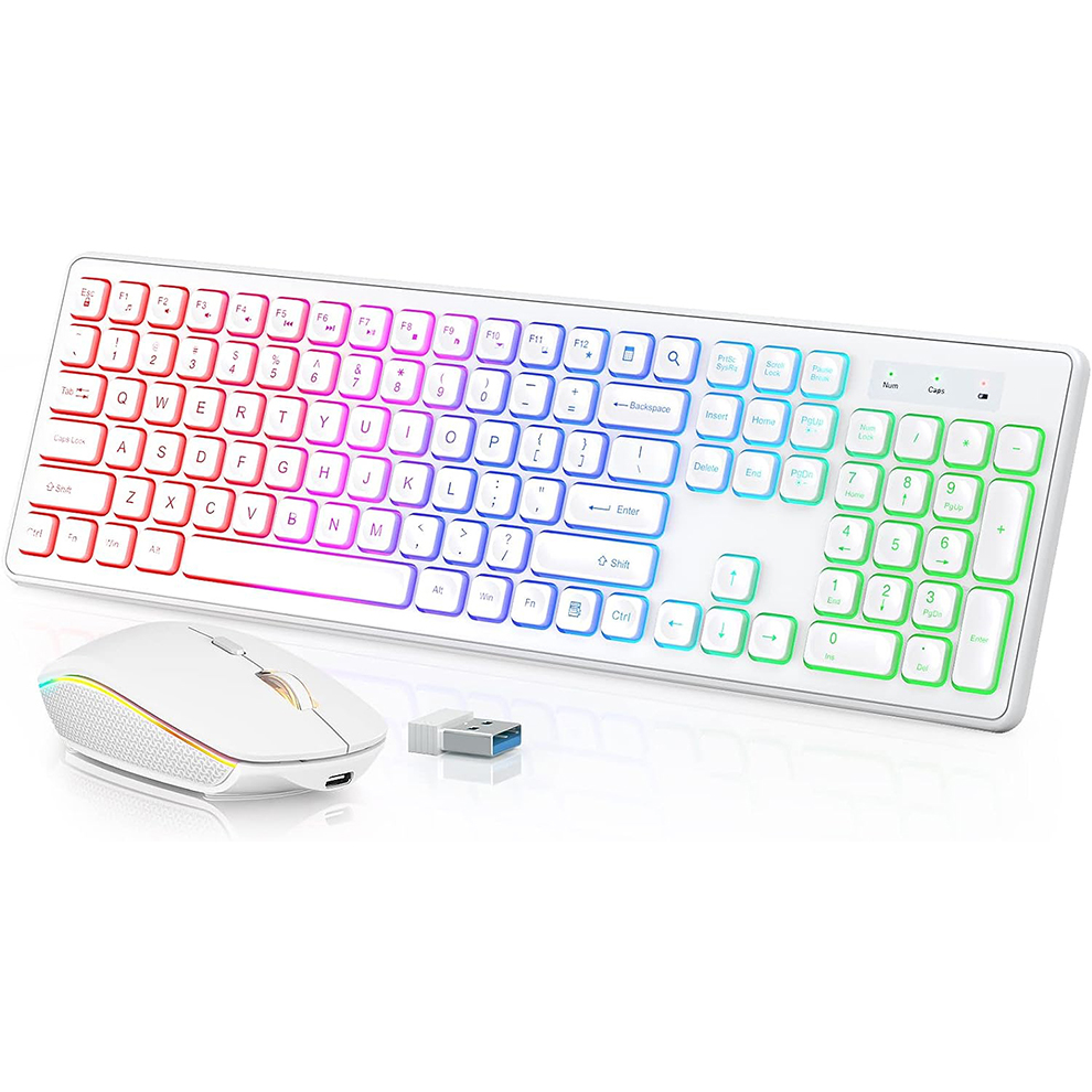 لوحة مفاتيح وماوس لاسلكية بإضا - مراجعة Laptop Accessories Combo وسعره